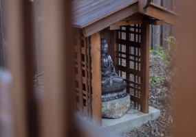 Gardens that honor founder Susan Orr and Jizō, the bodhisattva of grief
